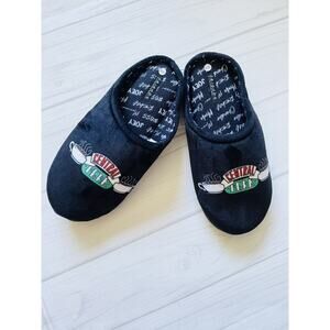 Slippers Friends CentralPerk TV Series Black Rachel Ross Joey Black Sz 13-14